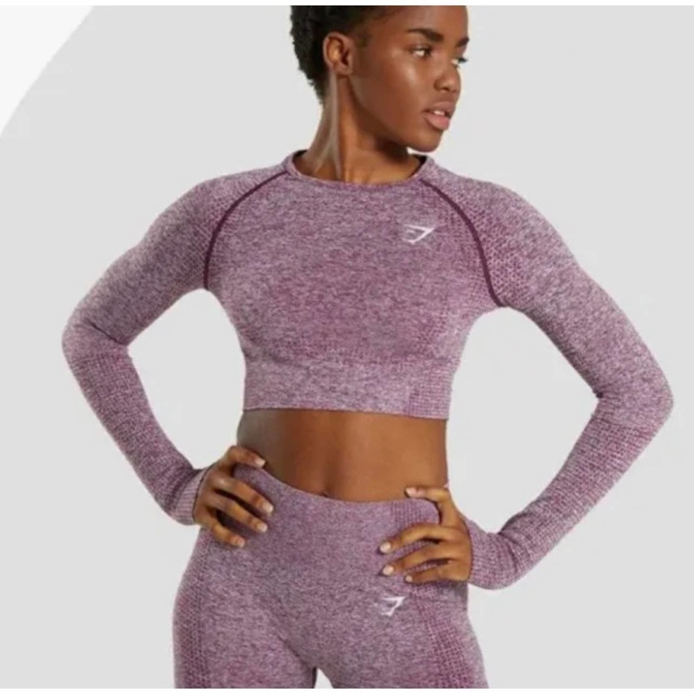 Gymshark‎ Vital Seamless Long Sleeve Crop Top Size Small